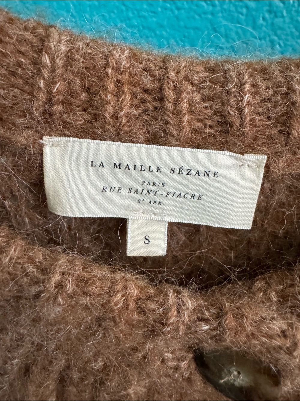 Sezane Mottled Camel Cardigan - Picture 3 of 6